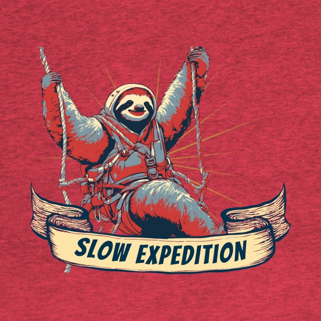 Slow Expedition Funny Sloth Climber by DesignArchitect